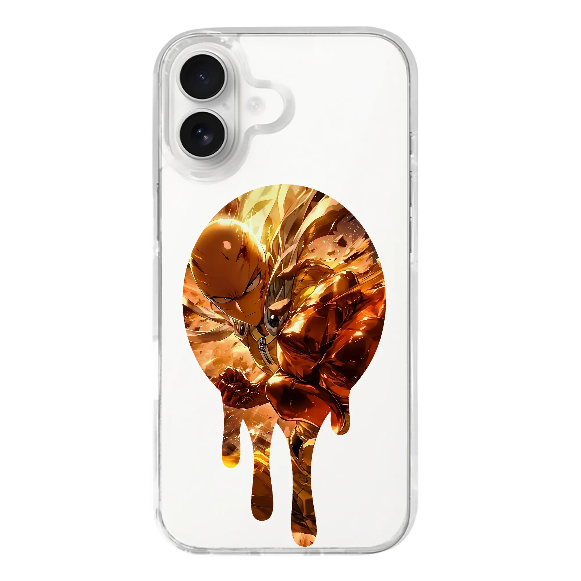 ワンパンマン グッズ サイタマ - iPhone 17シリーズ 透明スマホケース – 薄型・耐衝撃・精密フィット保護カバー